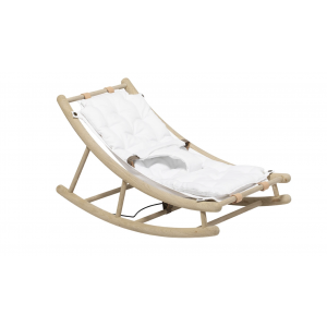 Wood Baby- und Kleinkindwippe-Eiche/weiss