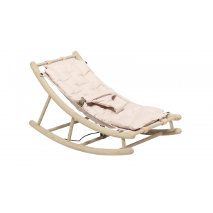 Wood Baby- und Kleinkindwippe-Eiche/rosa