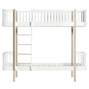 Wood Etagenbett, weiss/ Eiche