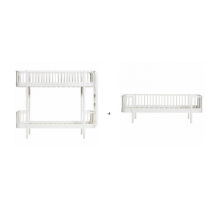 Original Etagenbett Leiter/Kopfteil zum Bettsofa, weiß