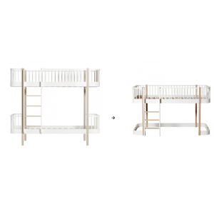 Original Etagenbett zum halbhohen Hochbett