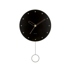 Wanduhr Studs Pendulum - black