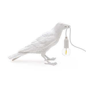 Bird Lamp - white, waiting