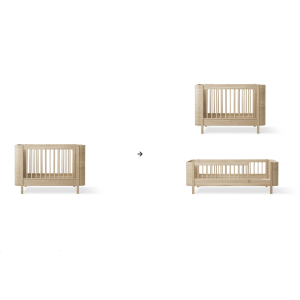 Mini+ Geschwisterset, eiche (Ergänzung f. Mini+ inkl. Umbauset zum Juniorbett)