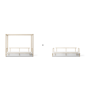 Umbauset - Camp Himmelbett zum Bettsofa, eiche