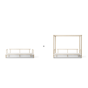 Umbauset - Camp Bettsofa zum Himmelbett, eiche