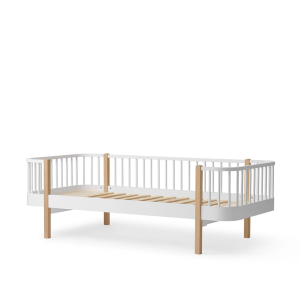 Wood Original Bettsofa, weiß/eiche 