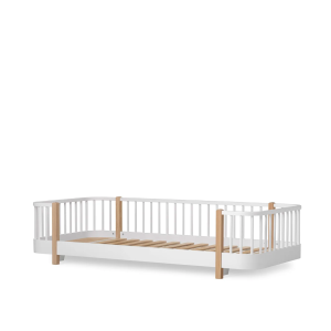 Wood Original Bodenbett, weiß/eiche