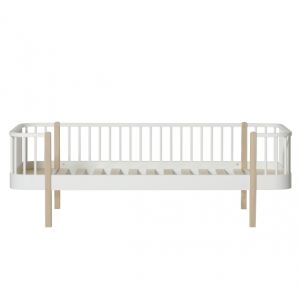 Wood Bettsofa weiß/Eiche 